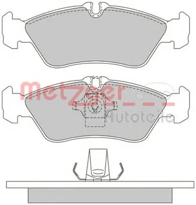 Комплект тормозных колодок, дисковый тормоз METZGER купить