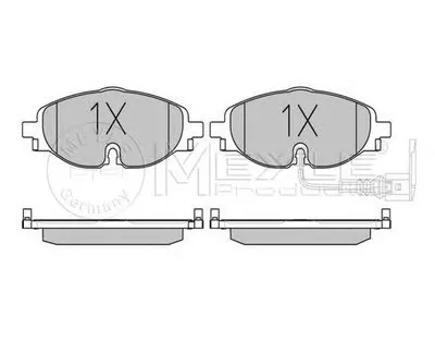 Комплект тормозных колодок, дисковый тормоз MEYLE купить
