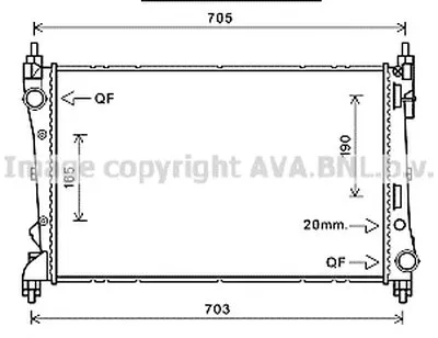 Радиатор, охлаждение двигателя AVA QUALITY COOLING купить