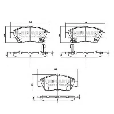 Комплект тормозных колодок, дисковый тормоз NIPPARTS купить