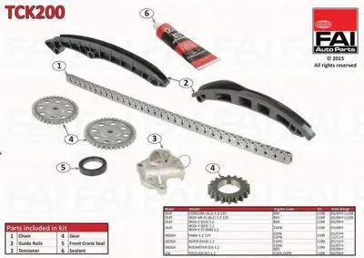 Комплект цепи привода распредвала FAI AutoParts купить