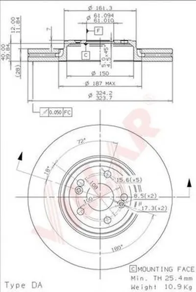 Тормозной диск VILLAR купить