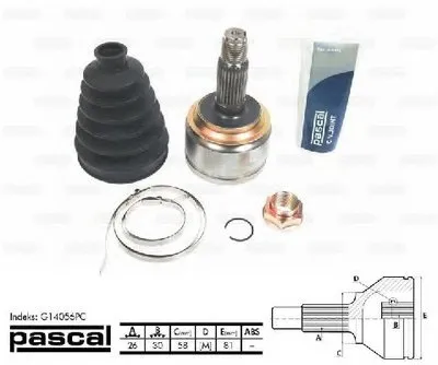 Шарнир, приводной вал PASCAL купить