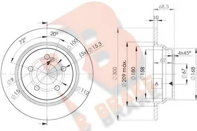 Тормозной диск R BRAKE купить