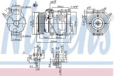 Компрессор, кондиционер NISSENS купить