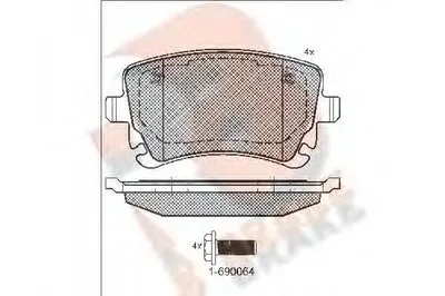 Комплект тормозных колодок, дисковый тормоз R BRAKE купить