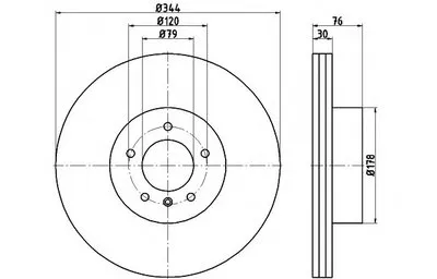 Тормозной диск PRO HELLA купить