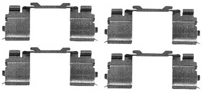 Комплектующие, колодки дискового тормоза HELLA купить