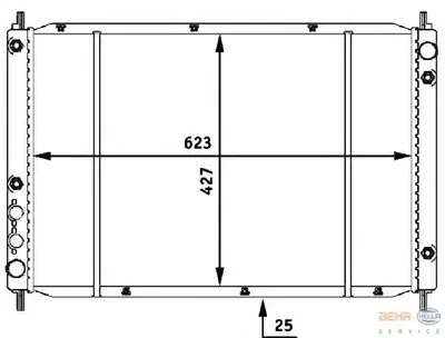 Радиатор, охлаждение двигателя BEHR HELLA SERVICE HELLA купить