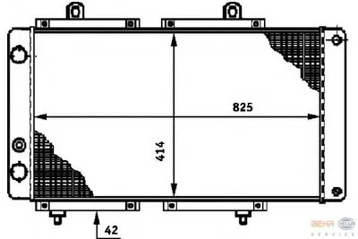 Радиатор, охлаждение двигателя BEHR HELLA SERVICE HELLA купить