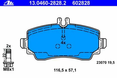 Комплект тормозных колодок, дисковый тормоз ATE купить