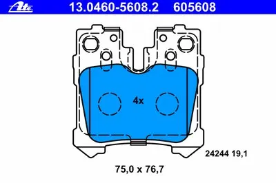 Комплект тормозных колодок, дисковый тормоз ATE купить