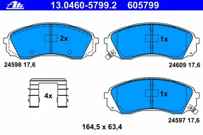 Комплект тормозных колодок, дисковый тормоз ATE купить
