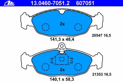 Комплект тормозных колодок, дисковый тормоз ATE купить