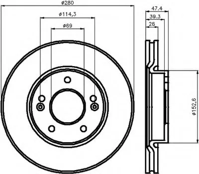 Тормозной диск HELLA PAGID купить