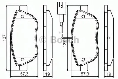 Комплект тормозных колодок, дисковый тормоз BOSCH купить