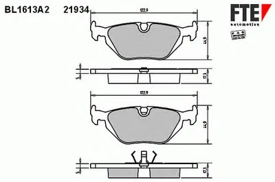 Комплект тормозных колодок, дисковый тормоз FTE купить