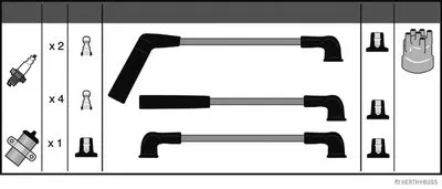 Комплект проводов зажигания HERTH+BUSS JAKOPARTS купить