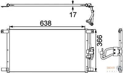 Конденсатор, кондиционер BEHR HELLA SERVICE купить