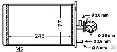 Теплообменник, отопление салона BEHR HELLA SERVICE купить