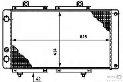 Радиатор, охлаждение двигателя BEHR HELLA SERVICE купить