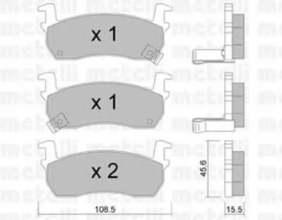 Комплект тормозных колодок, дисковый тормоз METELLI купить