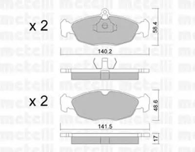 Комплект тормозных колодок, дисковый тормоз METELLI купить
