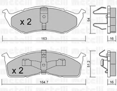 Комплект тормозных колодок, дисковый тормоз METELLI купить