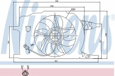 Вентилятор, охлаждение двигателя NISSENS купить