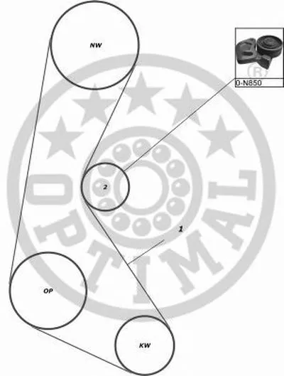 Комплект ремня ГРМ OPTIMAL купить