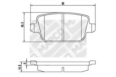 Комплект тормозных колодок, дисковый тормоз MAPCO купить