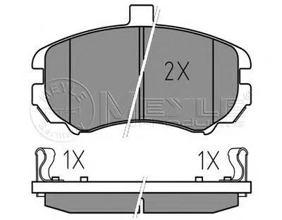 Комплект тормозных колодок, дисковый тормоз MEYLE купить
