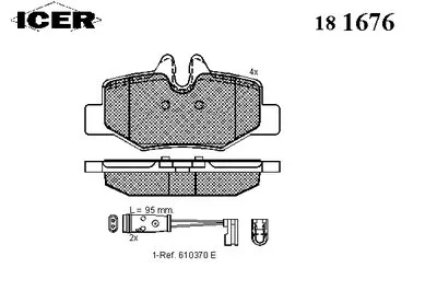 Комплект тормозных колодок, дисковый тормоз ICER купить