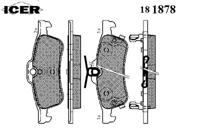 Комплект тормозных колодок, дисковый тормоз ICER купить
