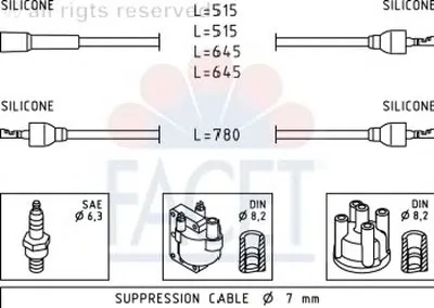 Комплект проводов зажигания FACET купить
