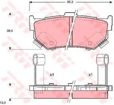 Комплект тормозных колодок, дисковый тормоз TRW купить