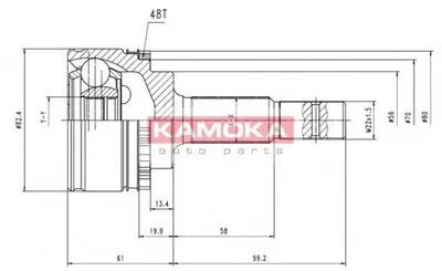 Шарнирный комплект, приводной вал KAMOKA KAMOKA купить