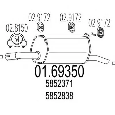 Глушитель выхлопных газов конечный MTS купить