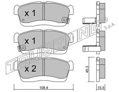 Комплект тормозных колодок, дисковый тормоз TRUSTING купить