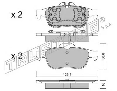 Комплект тормозных колодок, дисковый тормоз TRUSTING купить