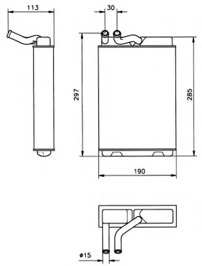 Теплообменник, отопление салона NRF купить