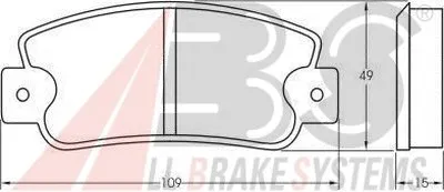 Комплект тормозных колодок, дисковый тормоз A.B.S. купить