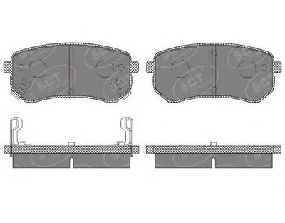 Комплект тормозных колодок, дисковый тормоз SCT Germany купить