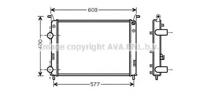 Радиатор, охлаждение двигателя AVA QUALITY COOLING купить
