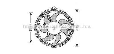 Вентилятор, охлаждение двигателя AVA QUALITY COOLING купить