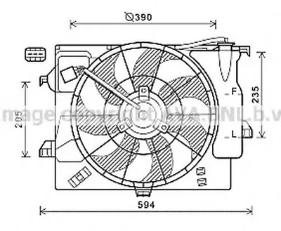 Вентилятор, охлаждение двигателя AVA QUALITY COOLING купить