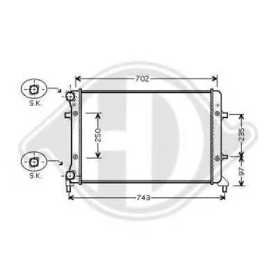 Радиатор, охлаждение двигателя DIEDERICHS купить