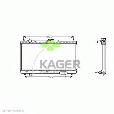 Радиатор, охлаждение двигателя KAGER купить