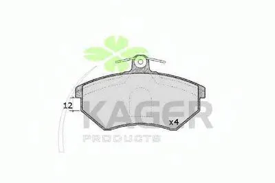 Комплект тормозных колодок, дисковый тормоз KAGER купить