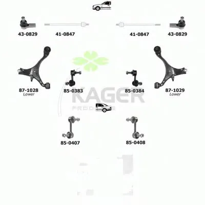 Подвеска колеса KAGER купить